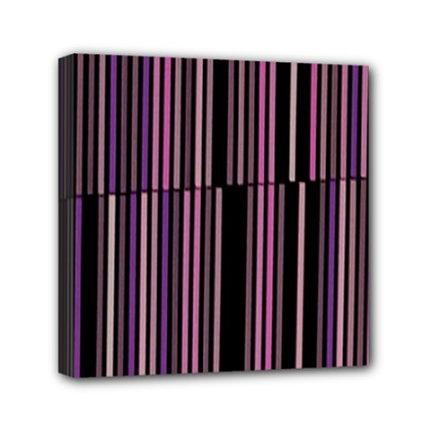 Shades Of Pink And Black Striped Pattern Canvas Travel Bag by yoursparklingshop