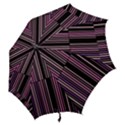 Shades of Pink and Black Striped Pattern Hook Handle Umbrellas (Medium) View2