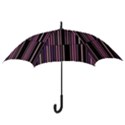 Shades of Pink and Black Striped Pattern Hook Handle Umbrellas (Medium) View3