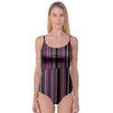 Shades of Pink and Black Striped Pattern Camisole Leotard  View1