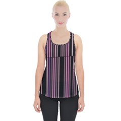 Shades Of Pink And Black Striped Pattern Piece Up Tank Top by yoursparklingshop