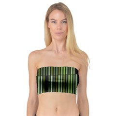 Shades Of Green Stripes Striped Pattern Bandeau Top by yoursparklingshop