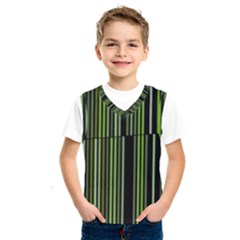 Shades Of Green Stripes Striped Pattern Kids  Sportswear by yoursparklingshop