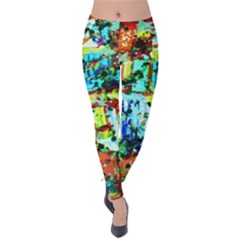 Birds   Caged And Free Velvet Leggings by bestdesignintheworld