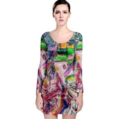 Budha Denied The Shine Of The World Long Sleeve Bodycon Dress by bestdesignintheworld