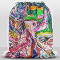 Budha Denied The Shine Of The World Drawstring Bag (large) by bestdesignintheworld