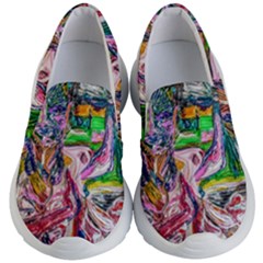 Budha Denied The Shine Of The World Kid s Lightweight Slip Ons by bestdesignintheworld