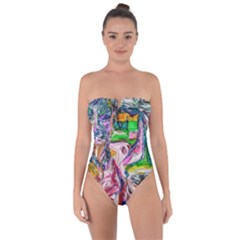 Budha Denied The Shine Of The World Tie Back One Piece Swimsuit by bestdesignintheworld