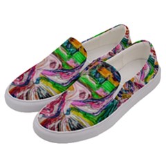 Budha Denied The Shine Of The World Men s Canvas Slip Ons by bestdesignintheworld