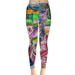 Budha Denied The Shine Of The World Leggings  by bestdesignintheworld