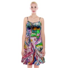 Budha Denied The Shine Of The World Spaghetti Strap Velvet Dress by bestdesignintheworld