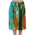 Ceramics Of Ancient Land 2 Velvet Flared Midi Skirt View1