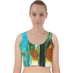 Ceramics Of Ancient Land 2 Velvet Racer Back Crop Top