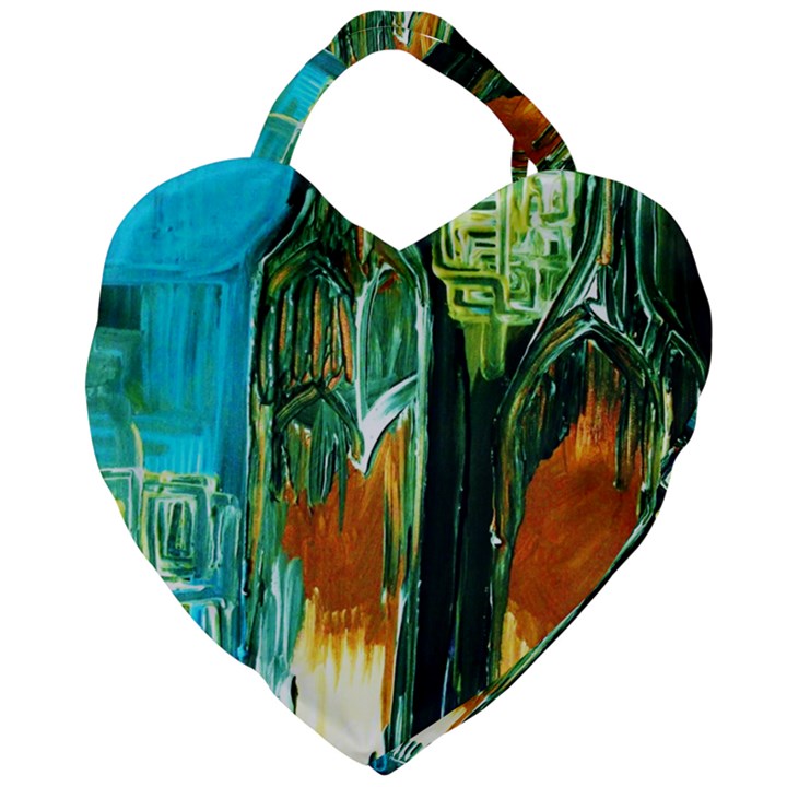 Ceramics Of Ancient Land 2 Giant Heart Shaped Tote