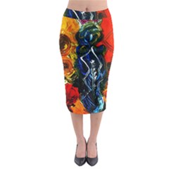 1 Butterfly 1 Midi Pencil Skirt by bestdesignintheworld