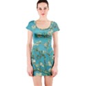 Almond Blossom  Short Sleeve Bodycon Dress View1