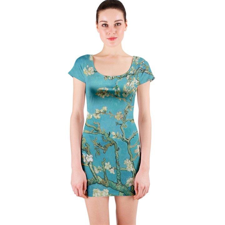 Almond Blossom  Short Sleeve Bodycon Dress