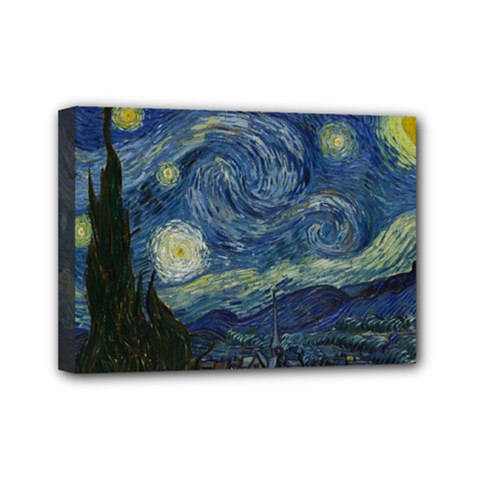 The Starry Night  Mini Canvas 7  X 5  by Valentinaart