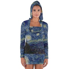 The Starry Night  Long Sleeve Hooded T-shirt by Valentinaart