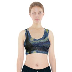 The Starry Night  Sports Bra With Pocket by Valentinaart