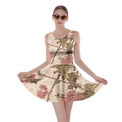 Textured Vintage Floral Design Skater Dress by dflcprints