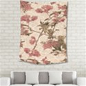 Textured Vintage Floral Design Medium Tapestry View2