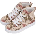 Textured Vintage Floral Design Kid s Hi-Top Skate Sneakers View2