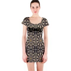 Wonderful Fantasy Pearl Flowers Landscape Short Sleeve Bodycon Dress by pepitasart