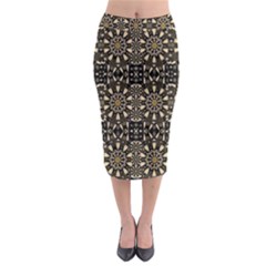 Wonderful Fantasy Pearl Flowers Landscape Midi Pencil Skirt by pepitasart