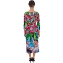 Paint, Flowers And Book Quarter Sleeve Midi Bodycon Dress View2