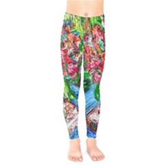 Paint, Flowers And Book Kids  Legging by bestdesignintheworld