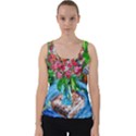 Paint, Flowers And Book Velvet Tank Top View1