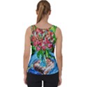 Paint, Flowers And Book Velvet Tank Top View2