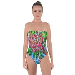 Paint, Flowers And Book Tie Back One Piece Swimsuit by bestdesignintheworld