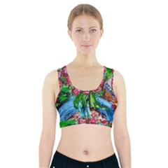 Paint, Flowers And Book Sports Bra With Pocket by bestdesignintheworld