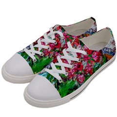 Paint, Flowers And Book Women s Low Top Canvas Sneakers by bestdesignintheworld