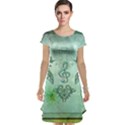 Music, Decorative Clef With Floral Elements Cap Sleeve Nightdress View1