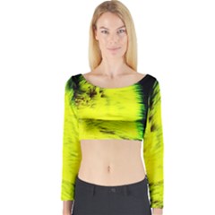 Colors And Fabrics 23 Long Sleeve Crop Top by bestdesignintheworld