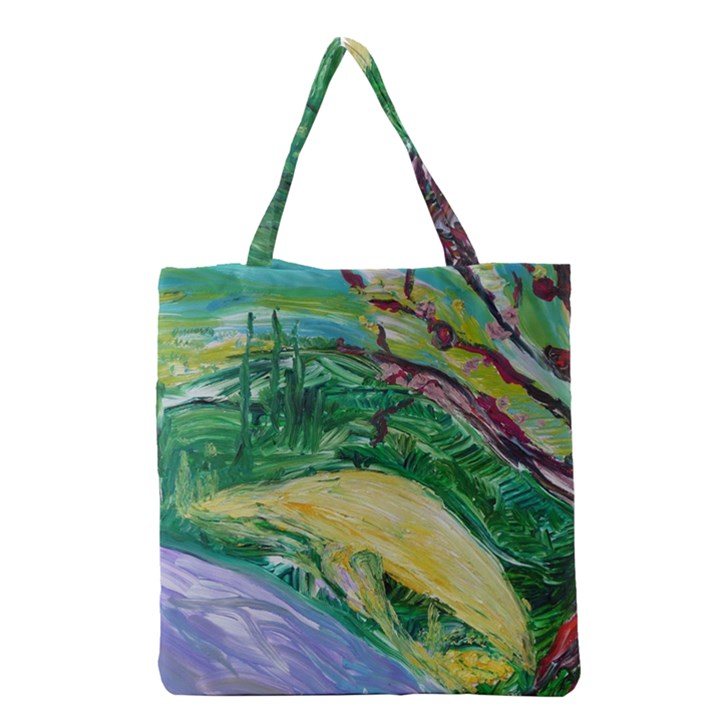 Yellow Boat And Coral Tree Grocery Tote Bag