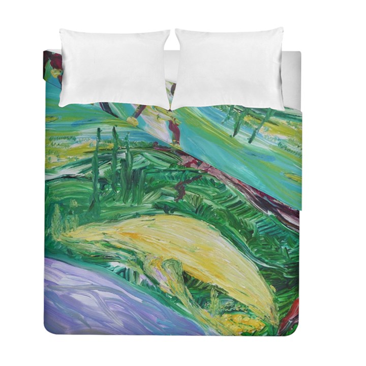 Yellow Boat And Coral Tree Duvet Cover Double Side (Full/ Double Size)