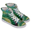 Yellow Boat And Coral Tree Women s Hi-Top Skate Sneakers View3