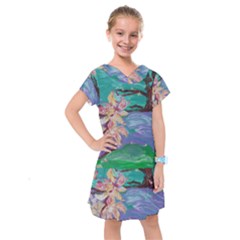 Magnolia By The River Bank Kids  Drop Waist Dress by bestdesignintheworld