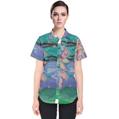 Magnolia By The River Bank Women s Short Sleeve Shirt