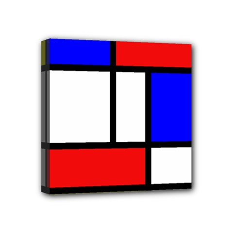 Piet Mondrian Mondriaan Style Mini Canvas 4  X 4  by yoursparklingshop