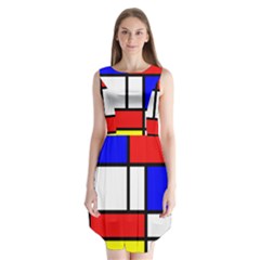 Piet Mondrian Mondriaan Style Sleeveless Chiffon Dress   by yoursparklingshop