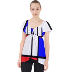 Piet Mondrian Mondriaan Style Lace Front Dolly Top by yoursparklingshop