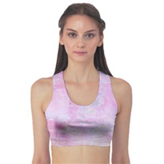 Soft Pink Watercolor Art Sports Bra by yoursparklingshop