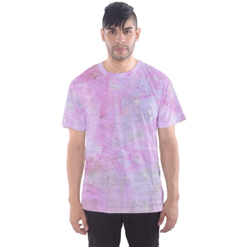 Soft Pink Watercolor Art Men s Sports Mesh Tee by yoursparklingshop