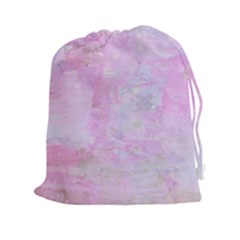 Soft Pink Watercolor Art Drawstring Pouches (xxl) by yoursparklingshop