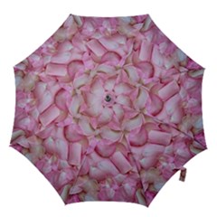 Romantic Pink Rose Petals Floral  Hook Handle Umbrellas (small) by yoursparklingshop